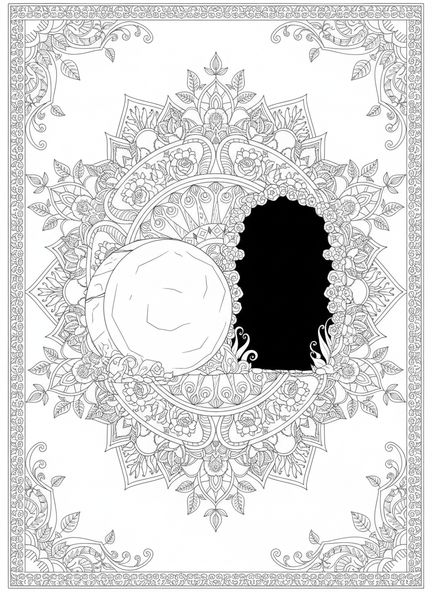 Rolled-away stone, Empty Tomb coloring page for adults Bible journaling style