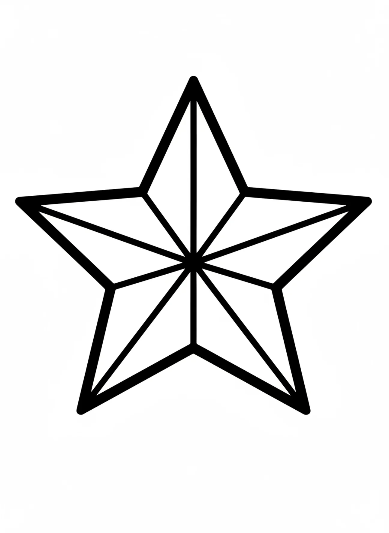 Gran estrella, página para colorear de la Natividad para niños de 2 a 3 años