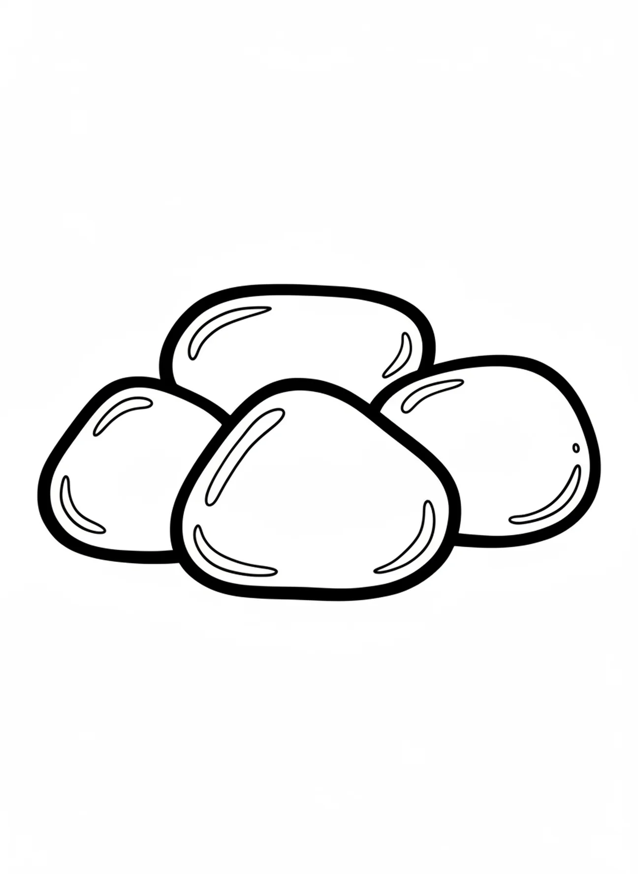 Five large stones, David Goliath coloring page for toddlers age 2-3
