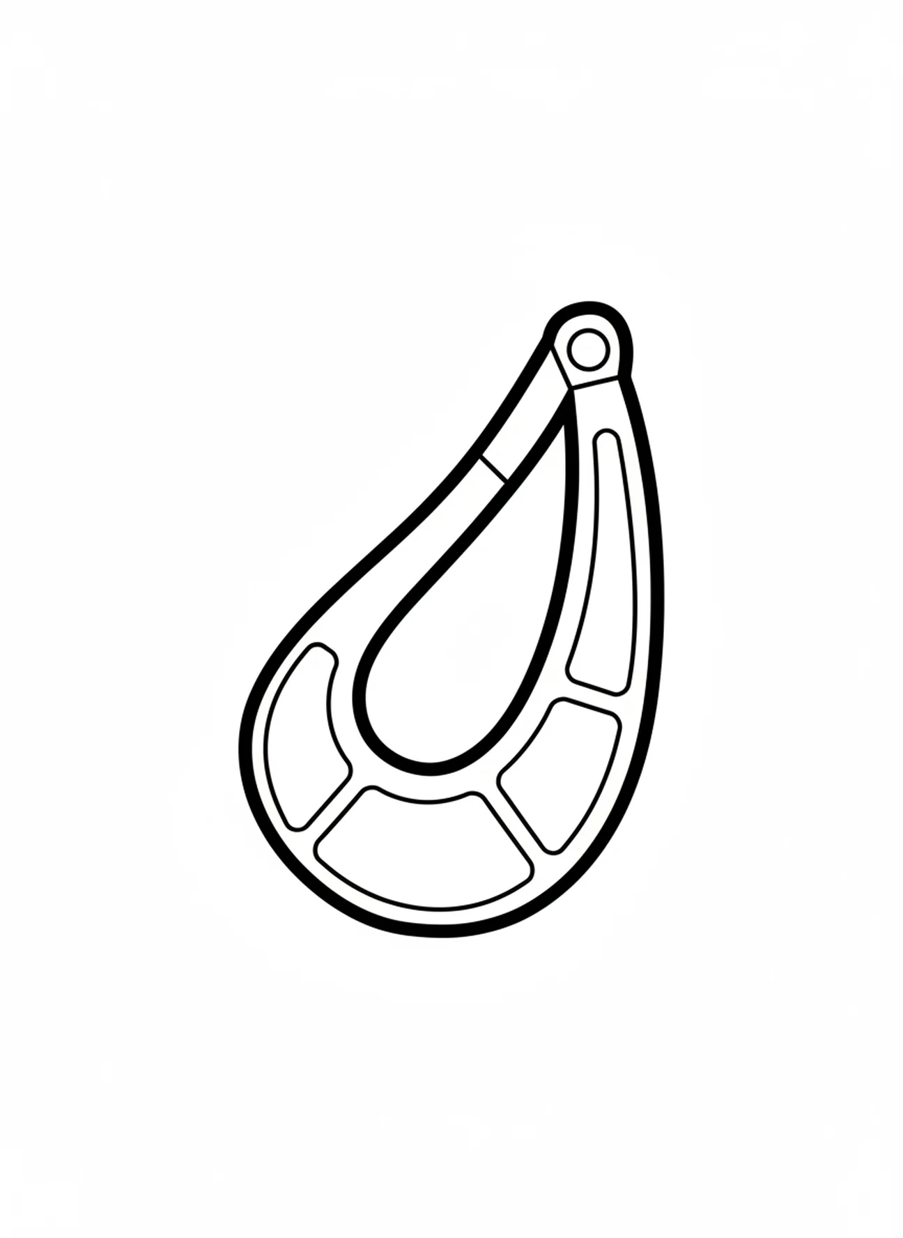 Giant sling shape, David Goliath coloring page for toddlers age 2-3