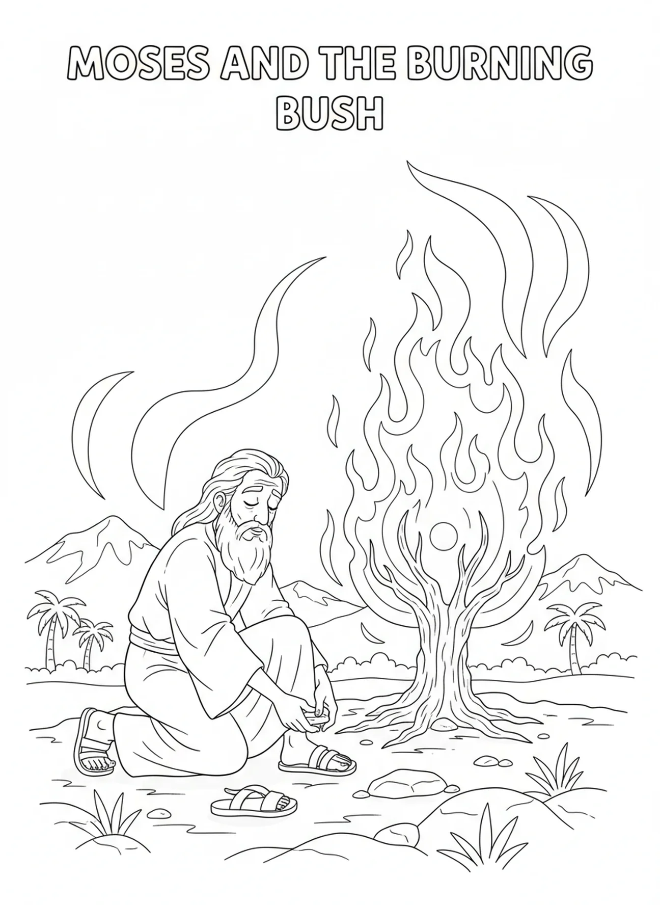 Haman with a scroll, Esther coloring page for kids age 5-10