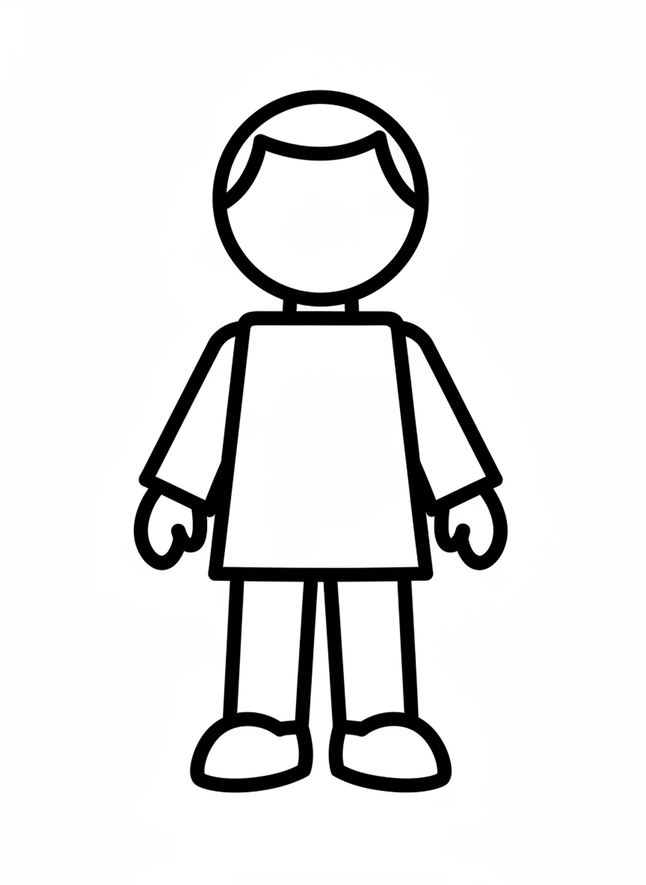Simple outline of Jonah, Jonah And Whale coloring page for toddlers age 2-3