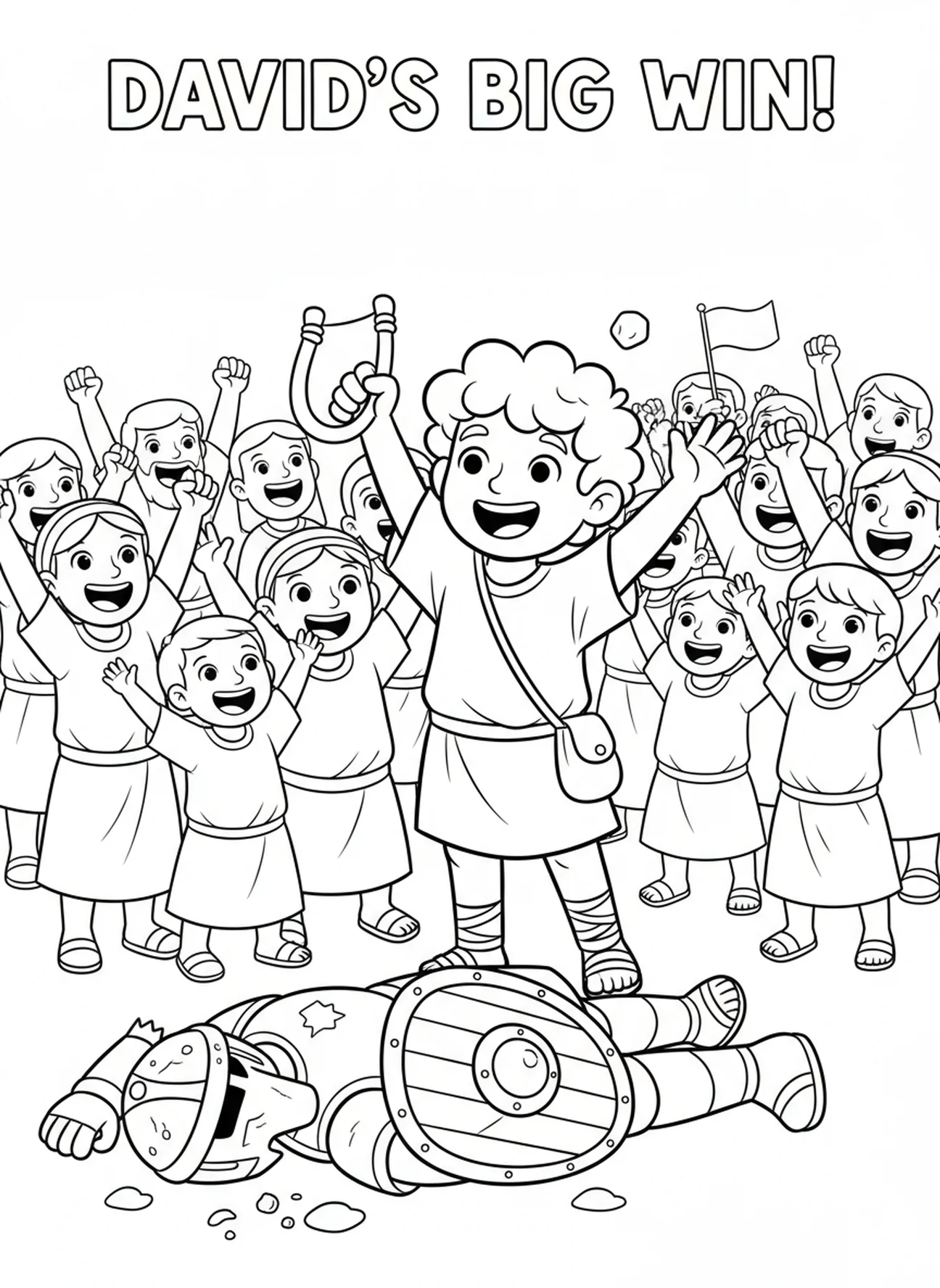 Cheerful dove holding an olive branch flying over calm water. Noahs Ark coloring page for preschoolers age 3-5