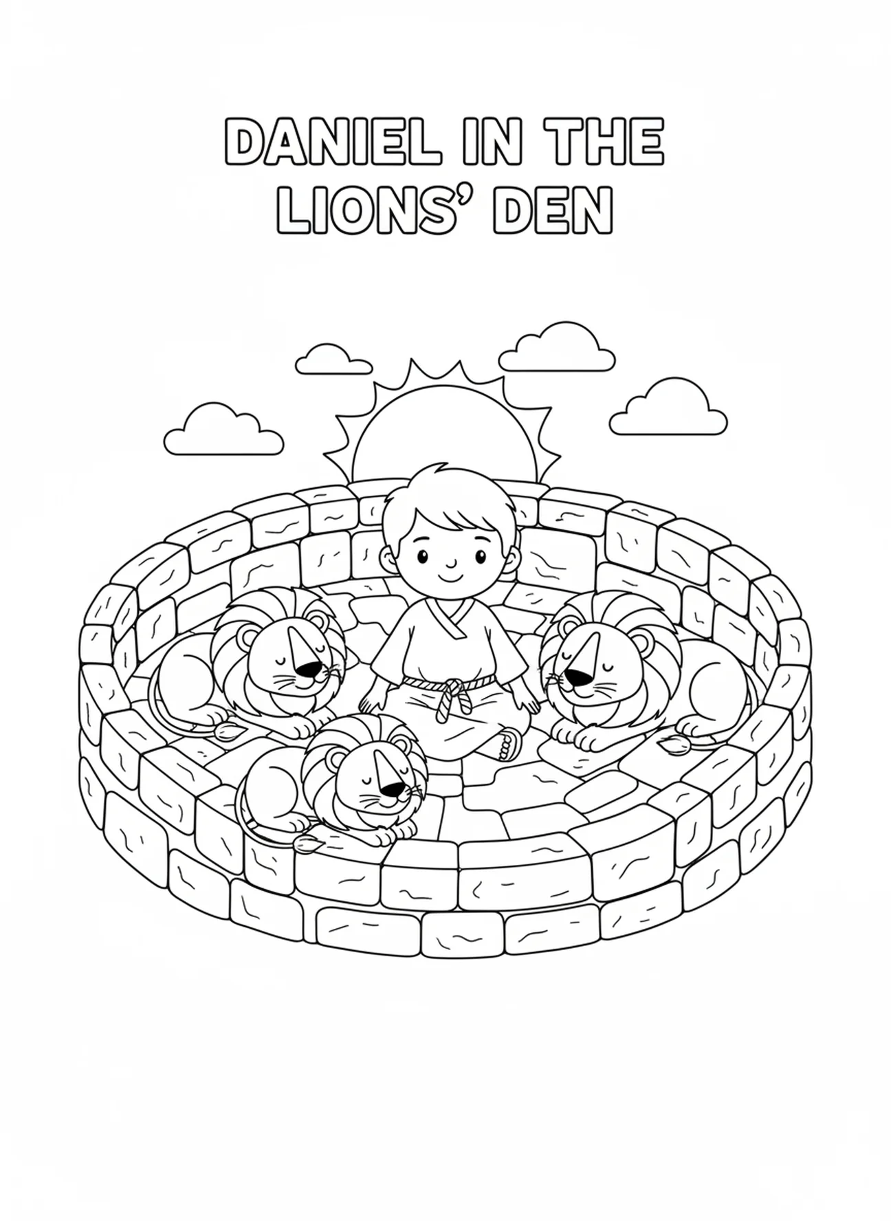 Noah führt Tiere beim Betreten der Arche, Ausmalbild von Noahs Arche für Kinder in der Sonntagsschule im Alter von 5-12 Jahren.