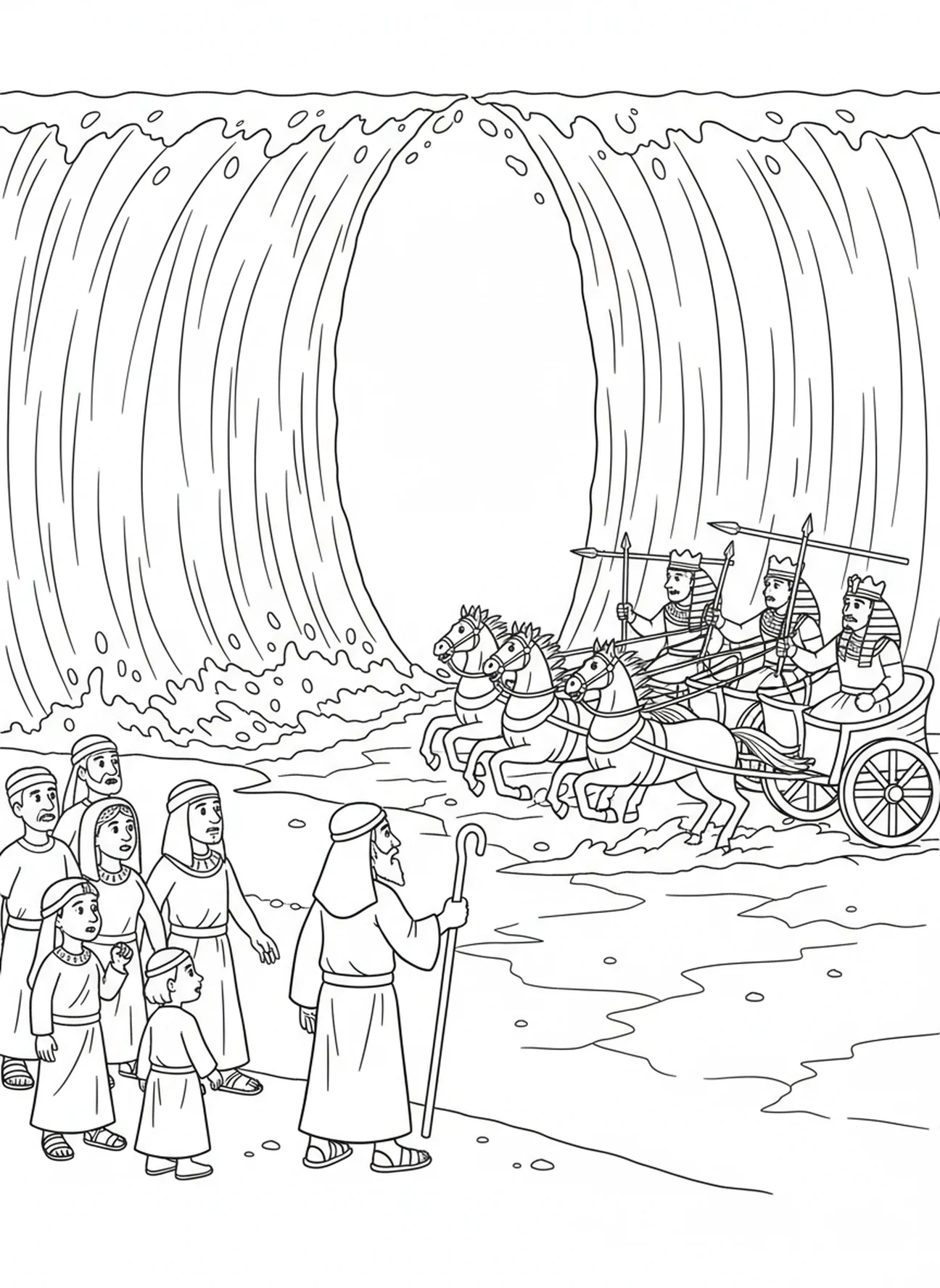 Noah's Ark coloring page for toddlers age 2-3