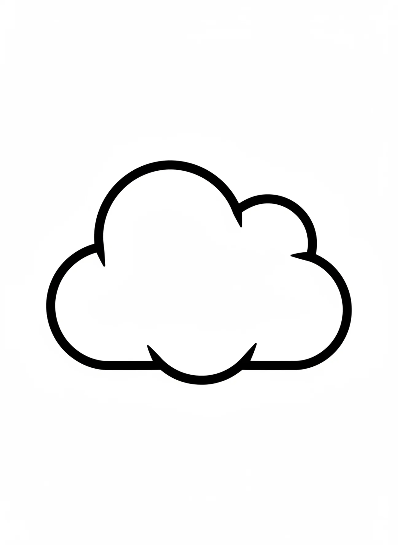 Wolke der Herrlichkeit, Ausmalbild der Zehn Gebote für Kleinkinder im Alter von 2-3 Jahren.