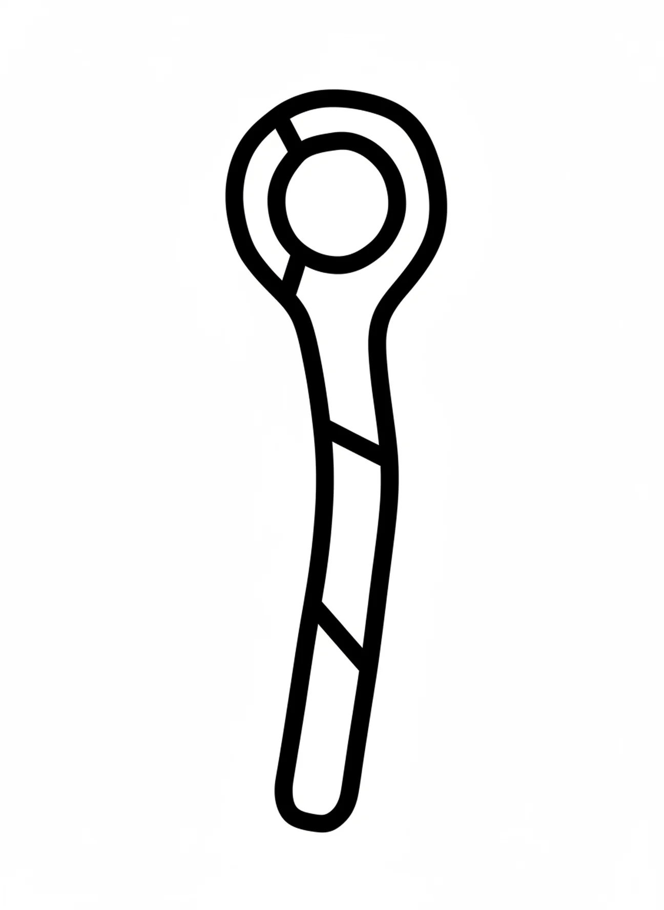 Moses' Stab, Ausmalbild der Zehn Gebote für Kleinkinder im Alter von 2-3 Jahren.